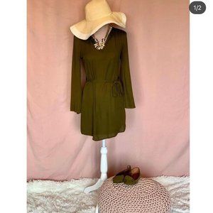 GOO YOO TUNIC OLIVE DRESS SIZE S